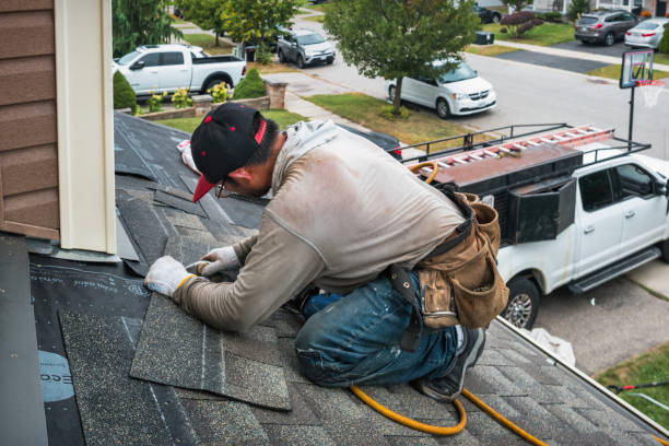 Professional Storm Damage Roof Repair technician working in Denville, NJ